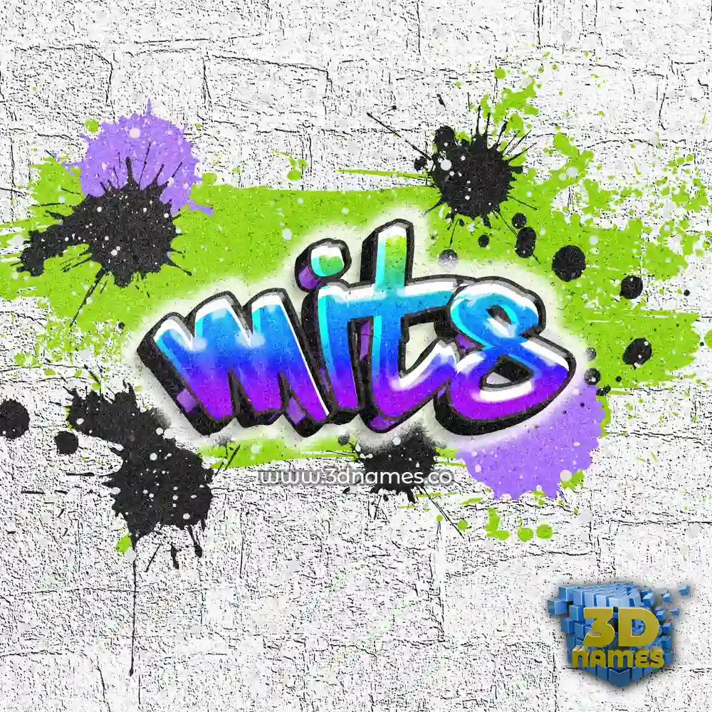 mits in Graffiti Grunge style - 3D name wallpaper
