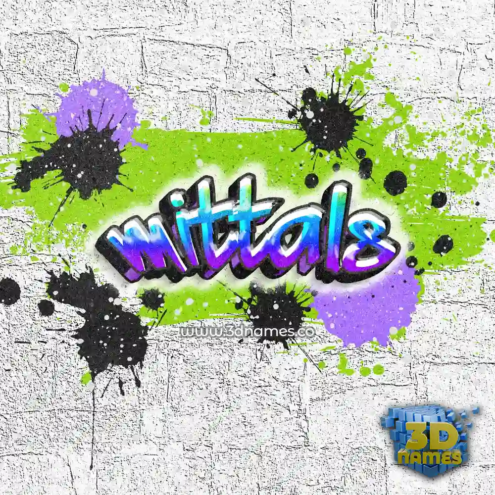 mittals in Graffiti Grunge style - 3D name wallpaper