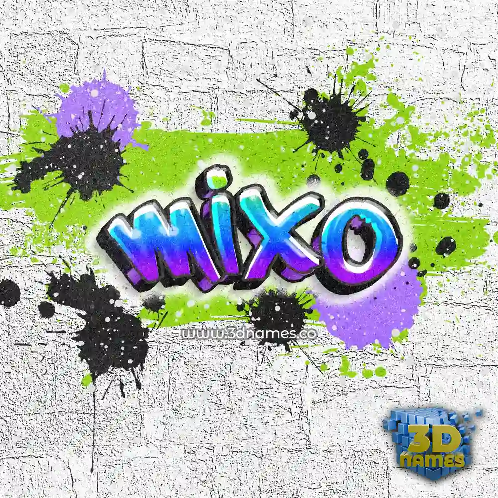mixo in Graffiti Grunge style - 3D name wallpaper