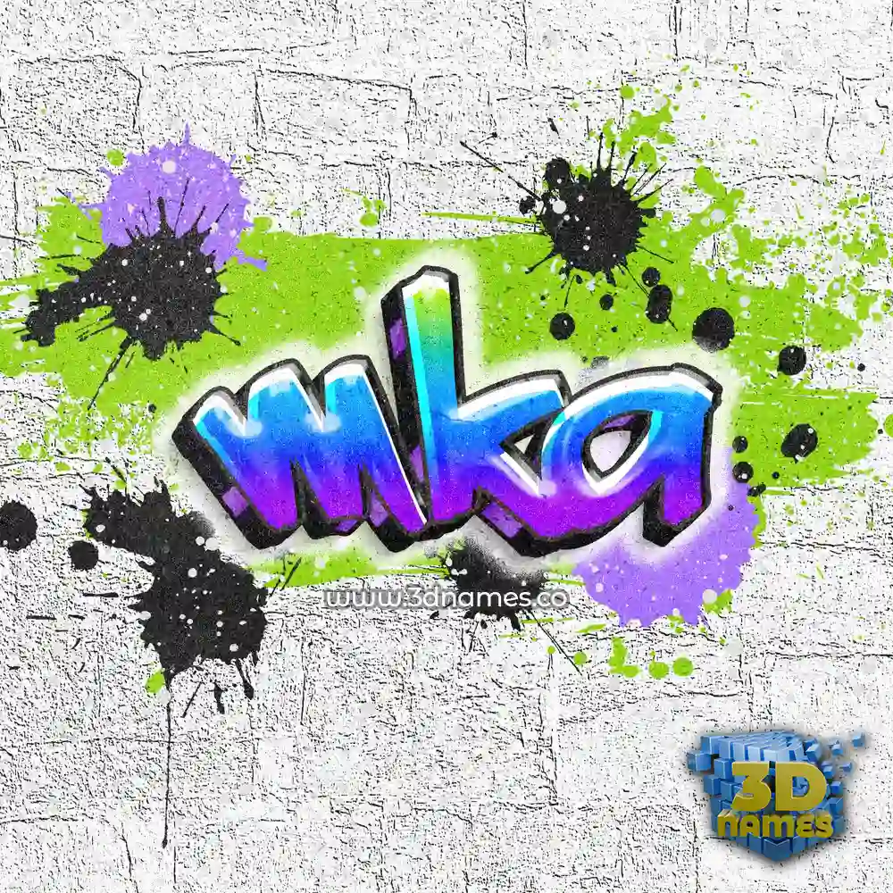mka in Graffiti Grunge style - 3D name wallpaper