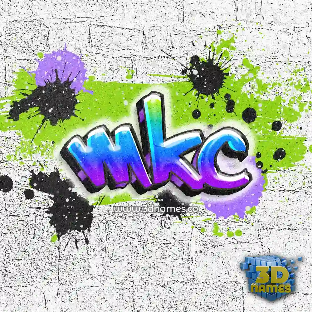 mkc in Graffiti Grunge style - 3D name wallpaper