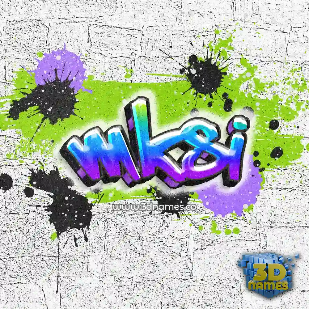 mksi in Graffiti Grunge style - 3D name wallpaper