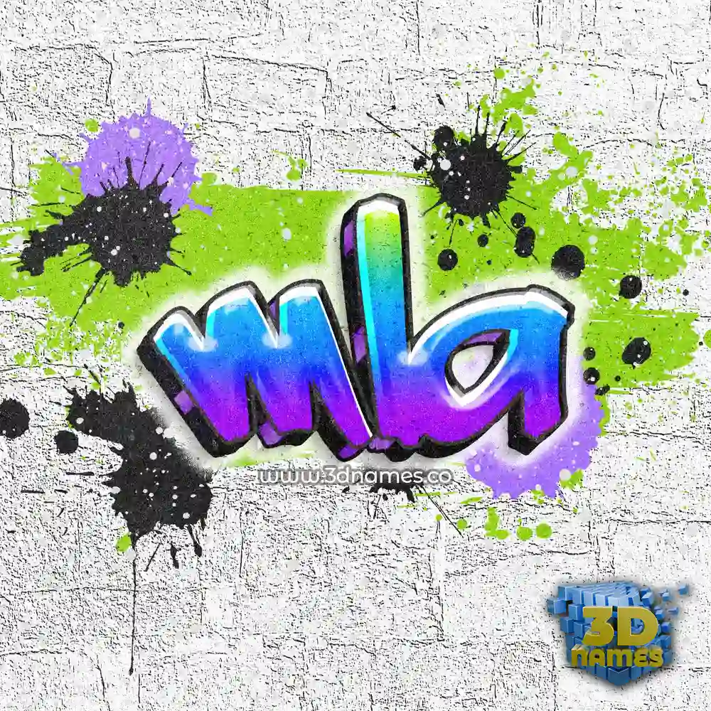 mla in Graffiti Grunge style - 3D name wallpaper