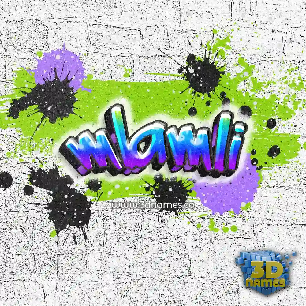 mlamli in Graffiti Grunge style - 3D name wallpaper