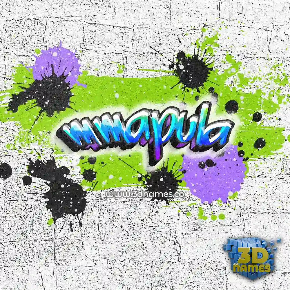 mmapula in Graffiti Grunge style - 3D name wallpaper
