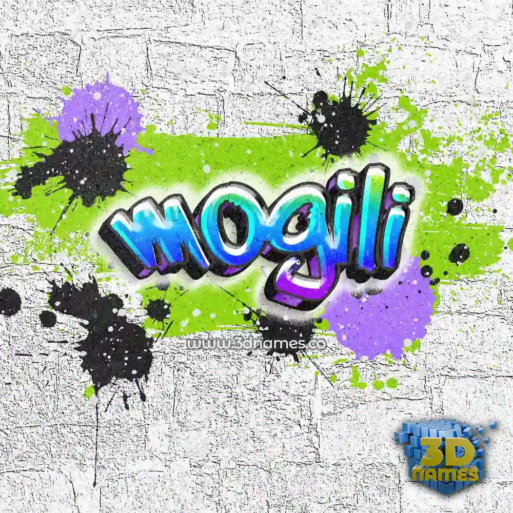 mogili in Graffiti Grunge style - 3D name wallpaper