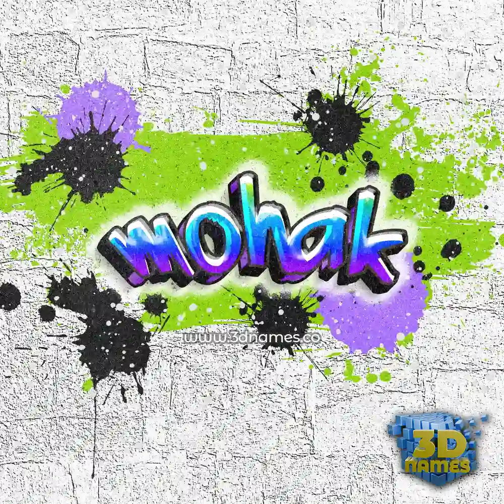 mohak in Graffiti Grunge style - 3D name wallpaper