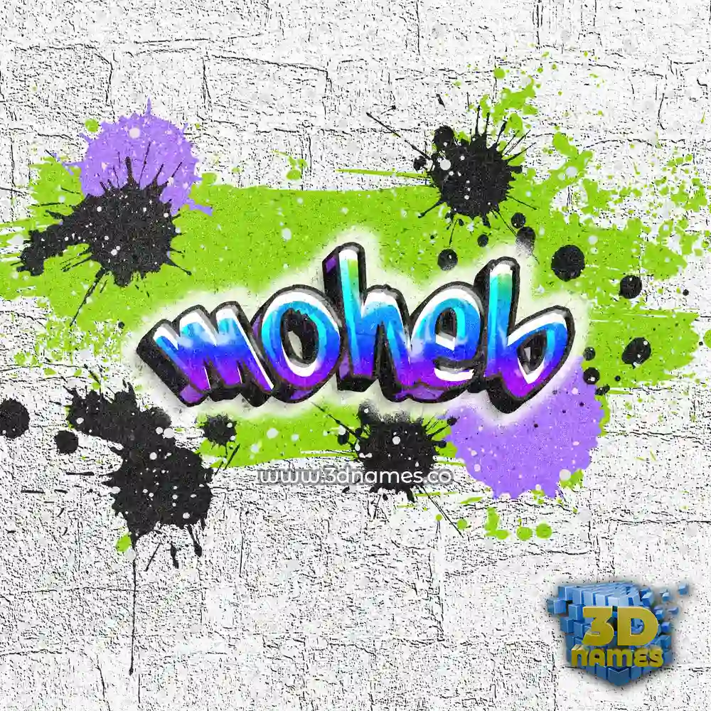 moheb in Graffiti Grunge style - 3D name wallpaper