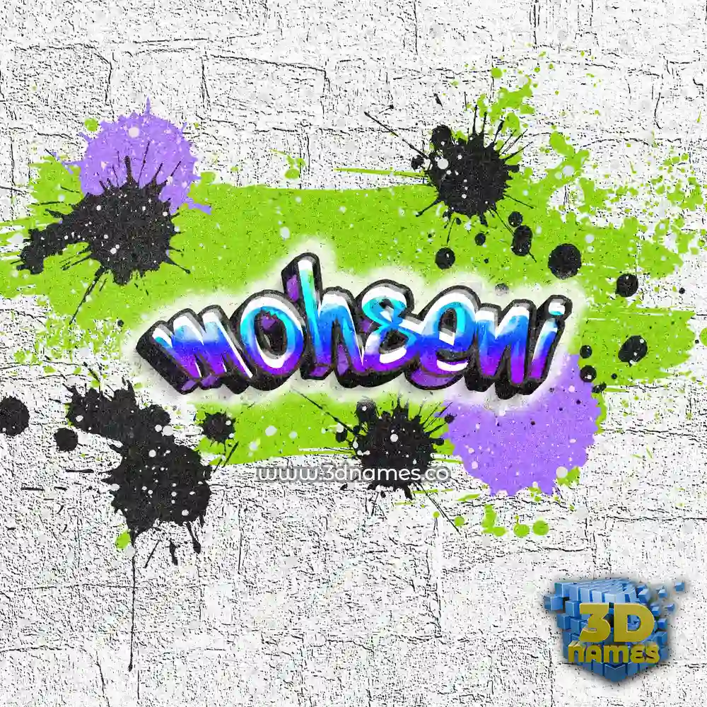 mohseni in Graffiti Grunge style - 3D name wallpaper