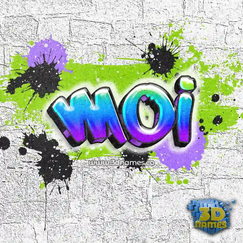 moi in Graffiti Grunge style - 3D name wallpaper