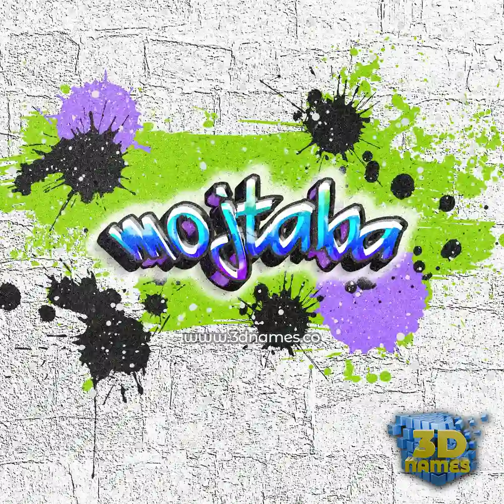 mojtaba in Graffiti Grunge style - 3D name wallpaper