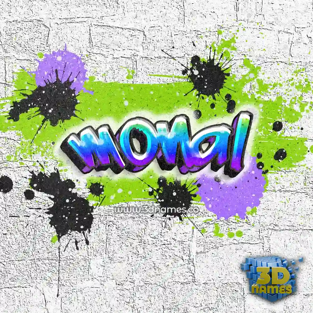 monal in Graffiti Grunge style - 3D name wallpaper