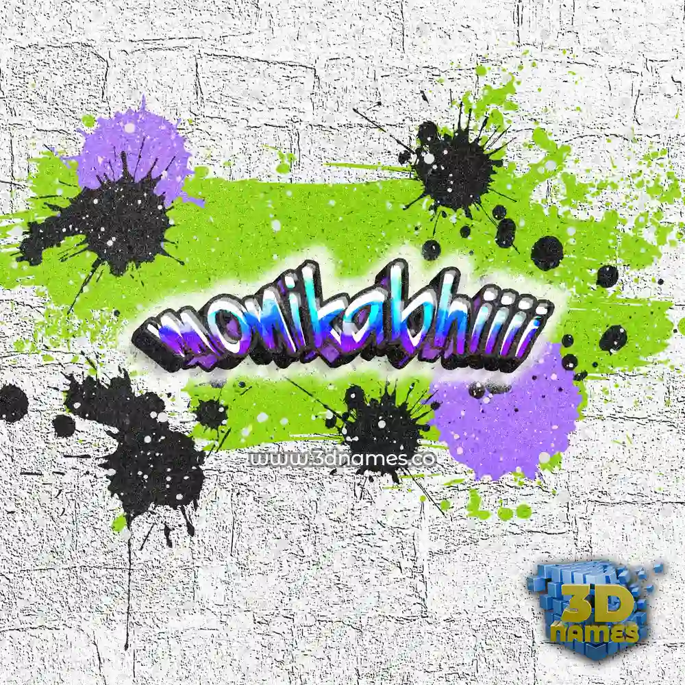 monikabhiiii in Graffiti Grunge style - 3D name wallpaper