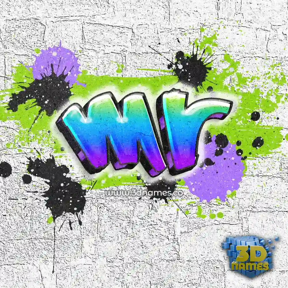 mr in Graffiti Grunge style - 3D name wallpaper
