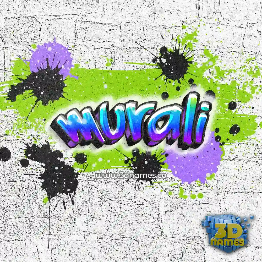 murali in Graffiti Grunge style - 3D name wallpaper