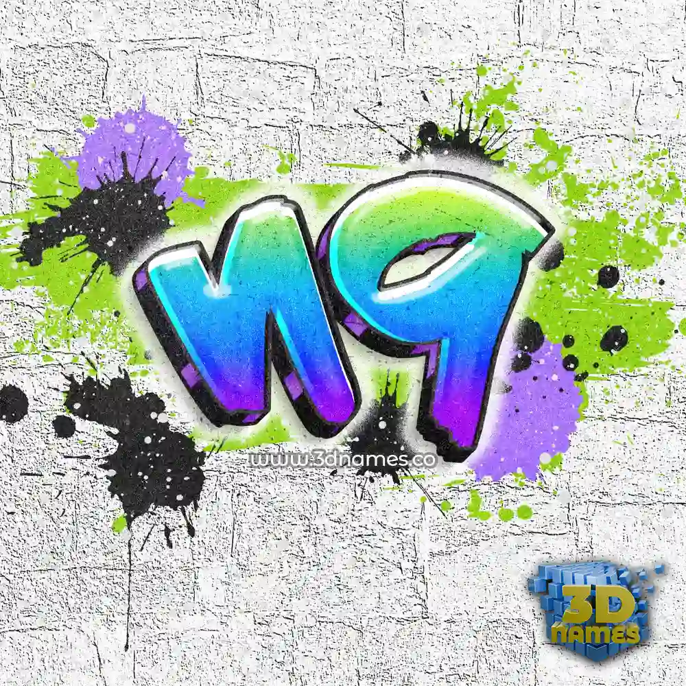 n9 in Graffiti Grunge style - 3D name wallpaper