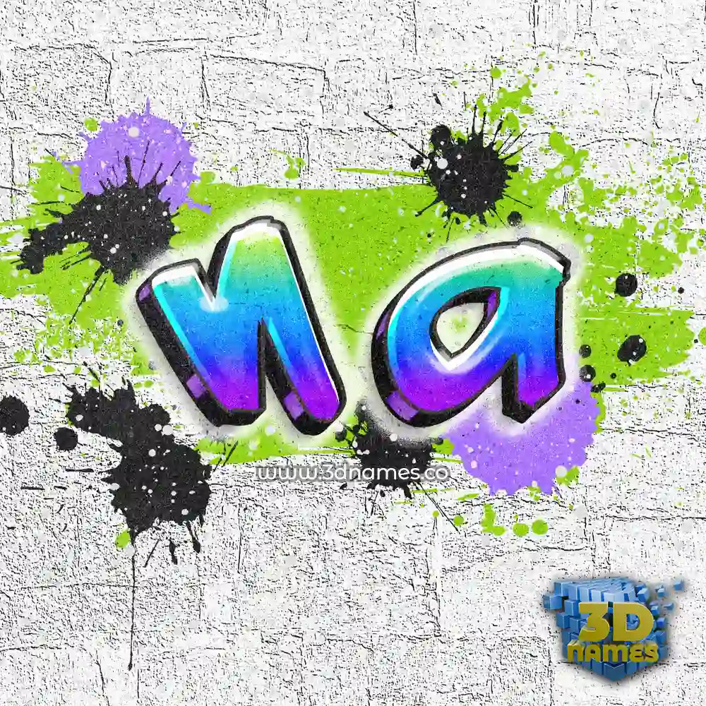 n a in Graffiti Grunge style - 3D name wallpaper
