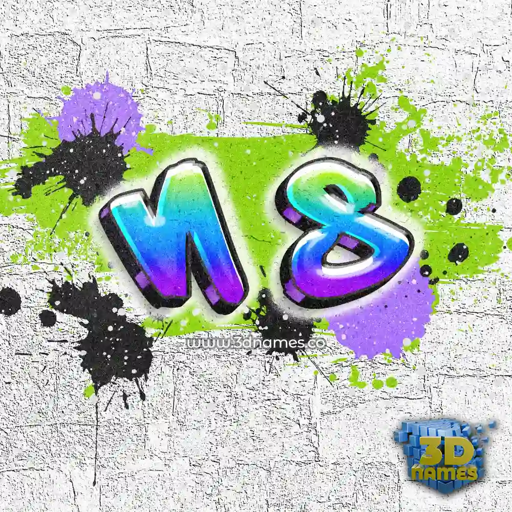 n s in Graffiti Grunge style - 3D name wallpaper