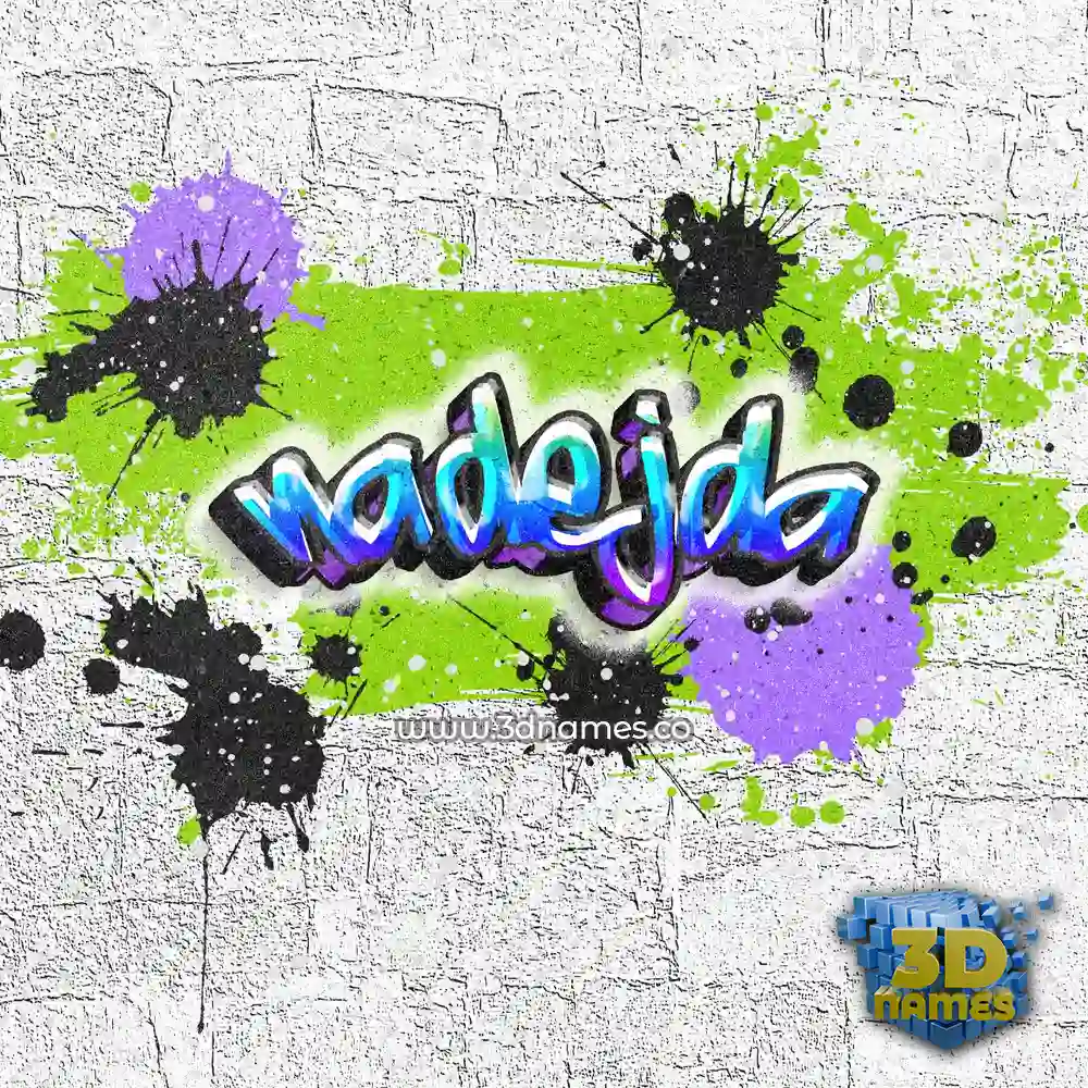 nadejda in Graffiti Grunge style - 3D name wallpaper