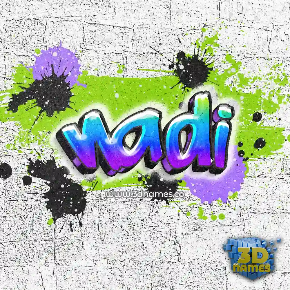 nadi in Graffiti Grunge style - 3D name wallpaper