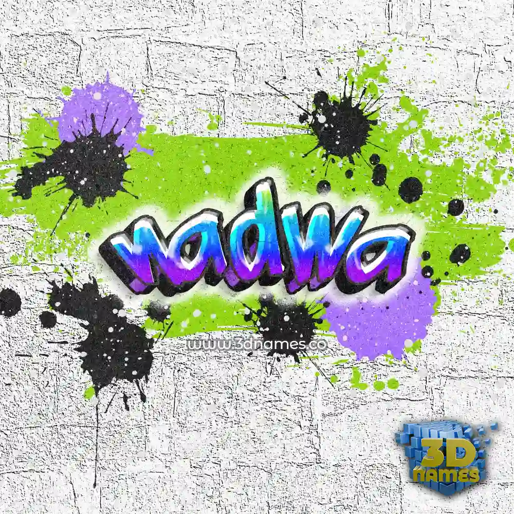 nadwa in Graffiti Grunge style - 3D name wallpaper