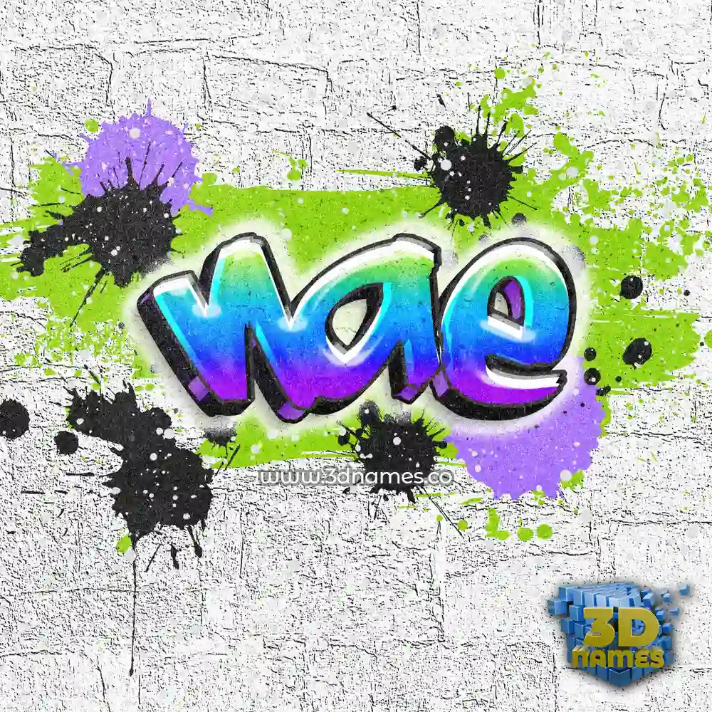 nae in Graffiti Grunge style - 3D name wallpaper