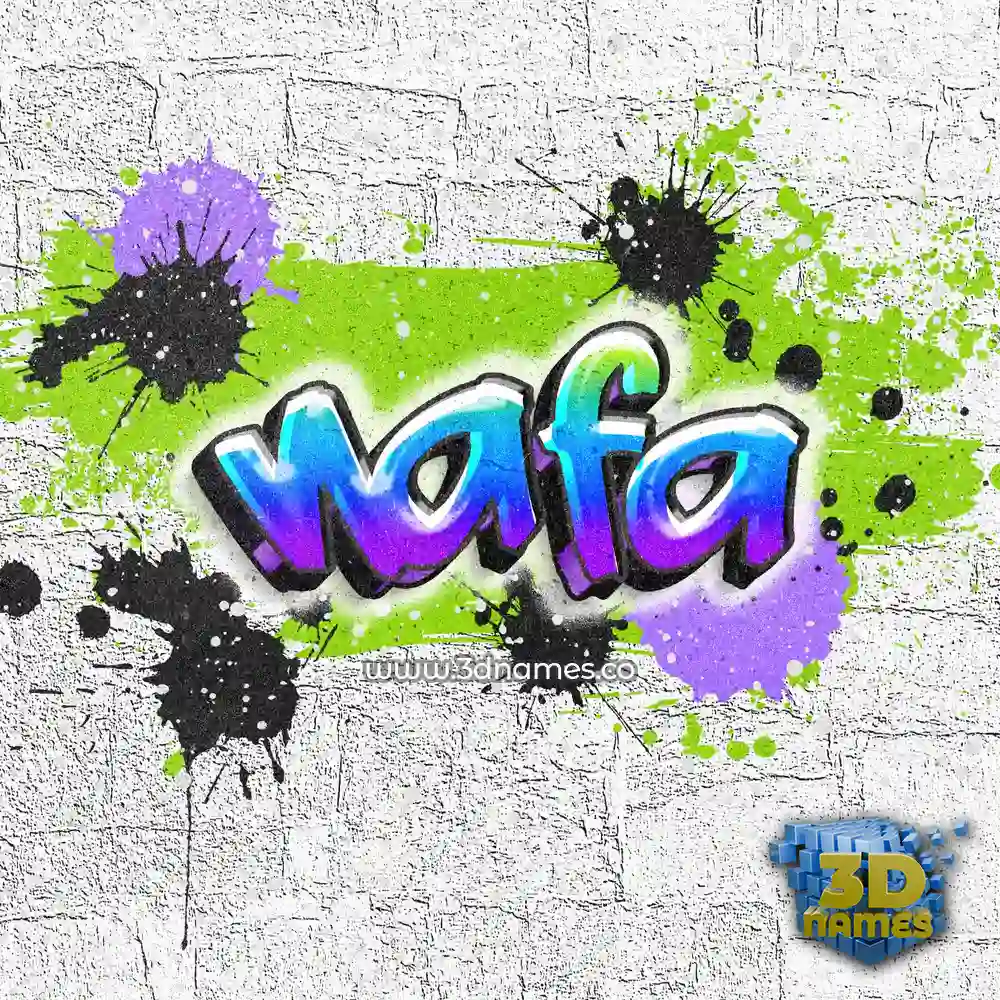 nafa in Graffiti Grunge style - 3D name wallpaper