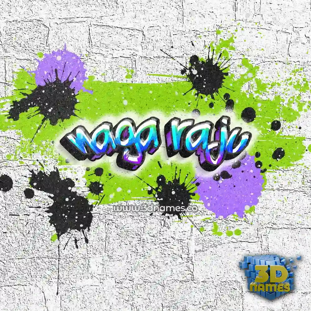 naga raju in Graffiti Grunge style - 3D name wallpaper