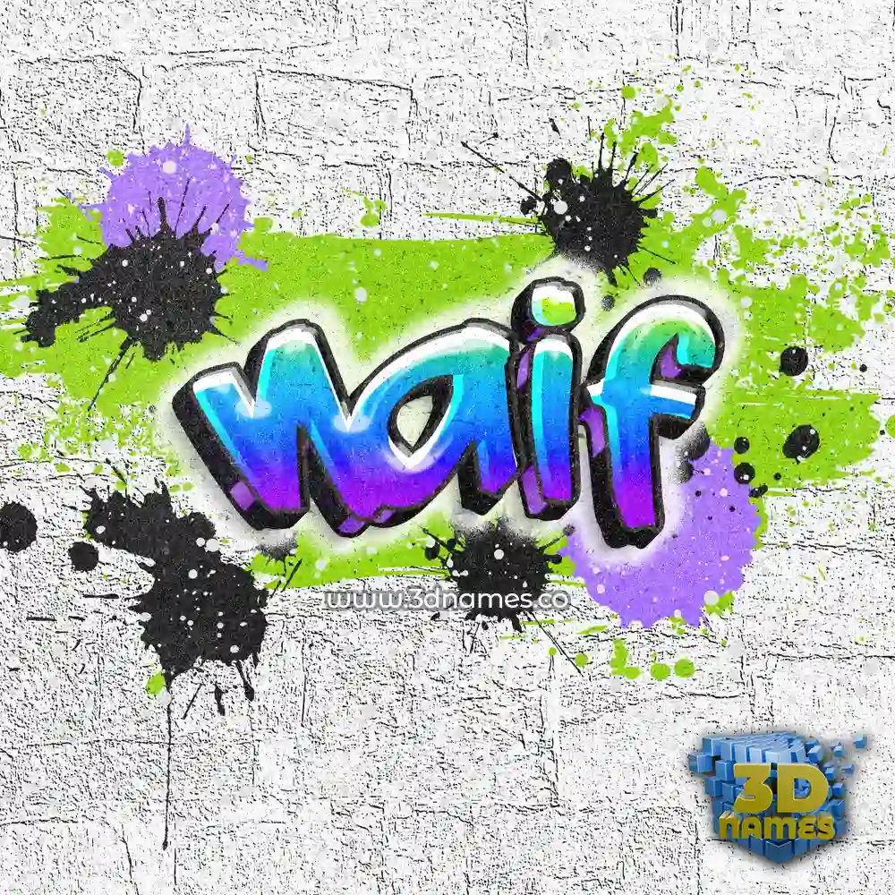 naif in Graffiti Grunge style - 3D name wallpaper