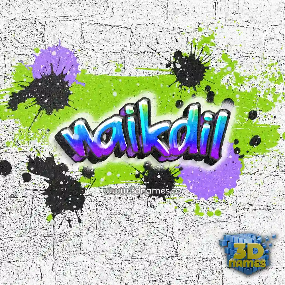 naikdil in Graffiti Grunge style - 3D name wallpaper