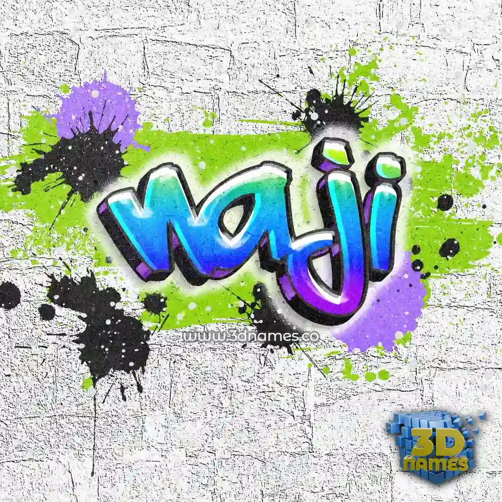 naji in Graffiti Grunge style - 3D name wallpaper