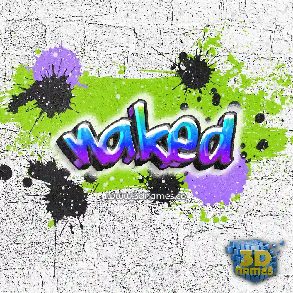 naked in Graffiti Grunge style - 3D name wallpaper