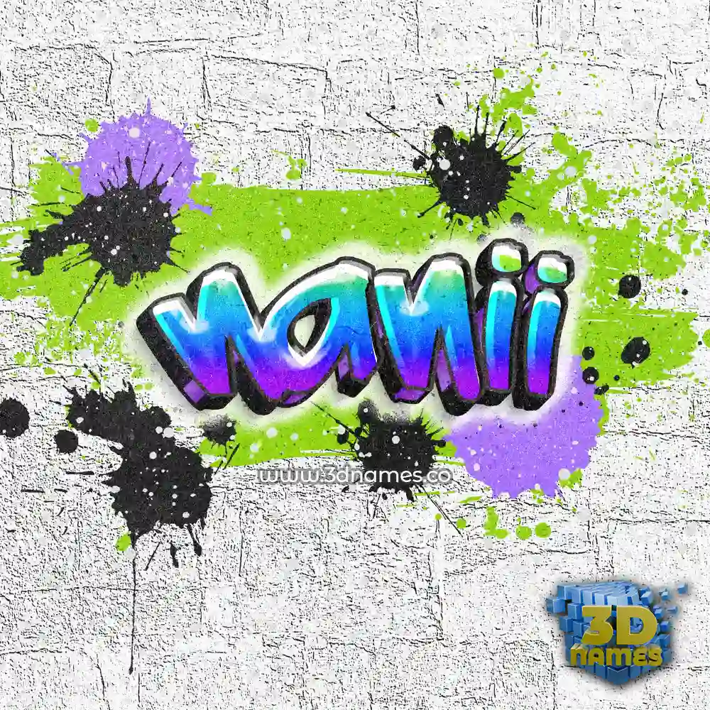 nanii in Graffiti Grunge style - 3D name wallpaper