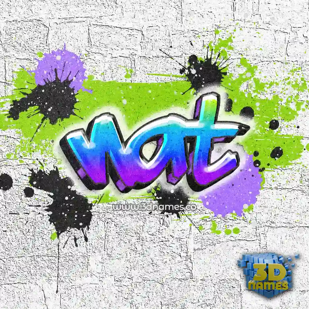 nat in Graffiti Grunge style - 3D name wallpaper