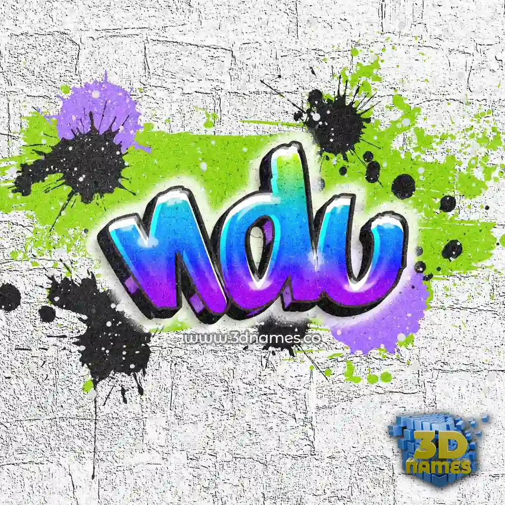ndu in Graffiti Grunge style - 3D name wallpaper