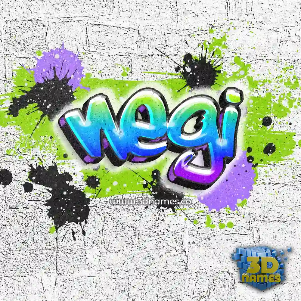 negi in Graffiti Grunge style - 3D name wallpaper
