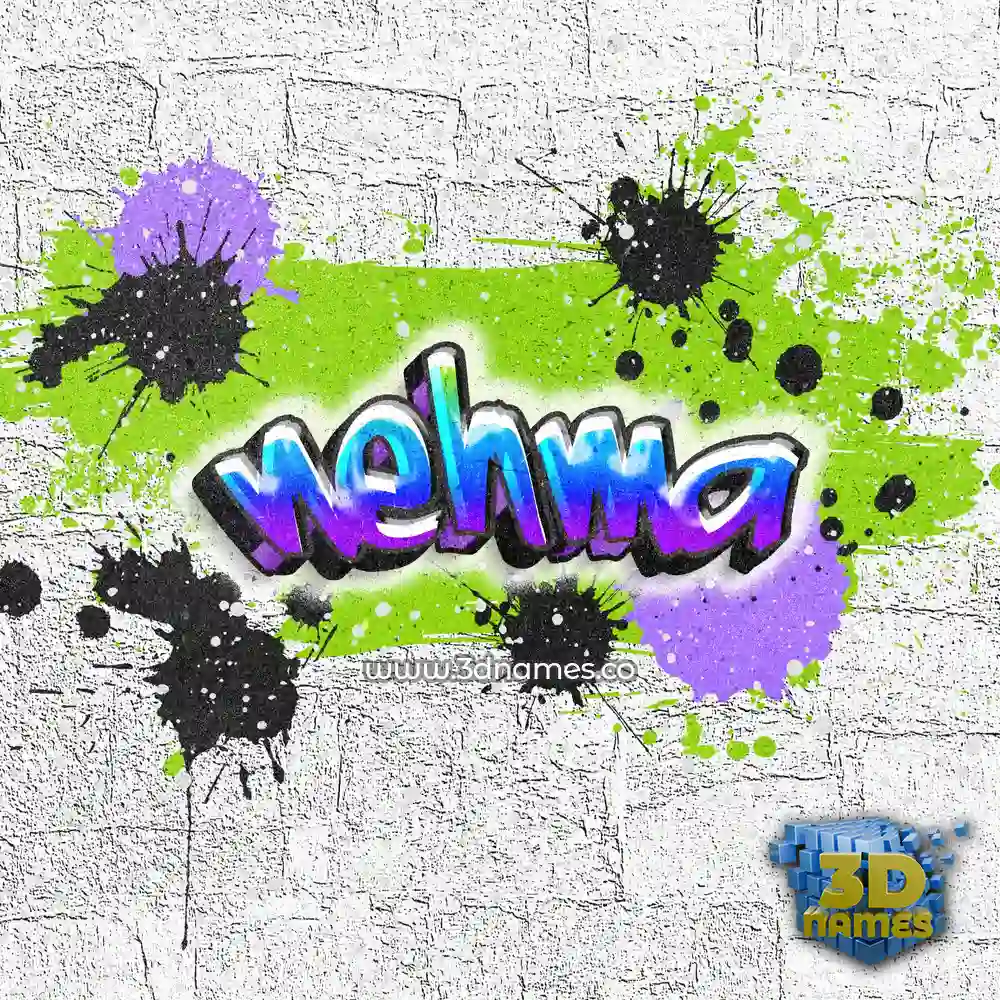 nehma in Graffiti Grunge style - 3D name wallpaper