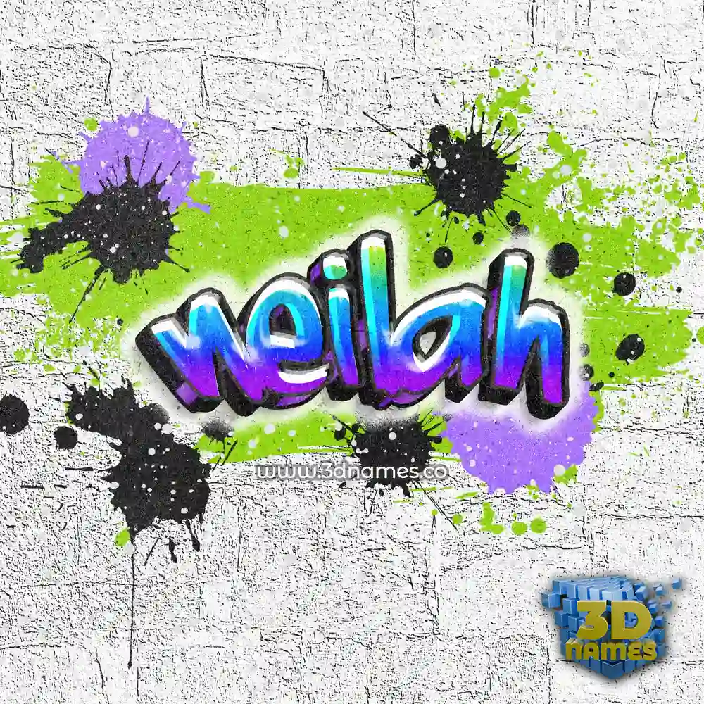 neilah in Graffiti Grunge style - 3D name wallpaper