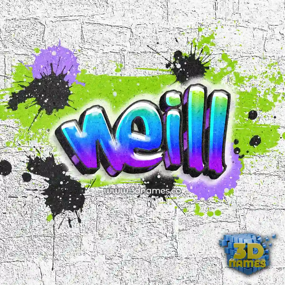 neill in Graffiti Grunge style - 3D name wallpaper