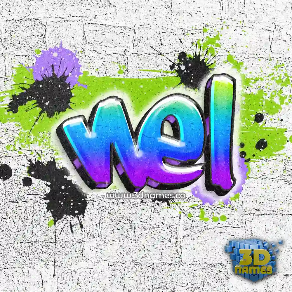 nel in Graffiti Grunge style - 3D name wallpaper