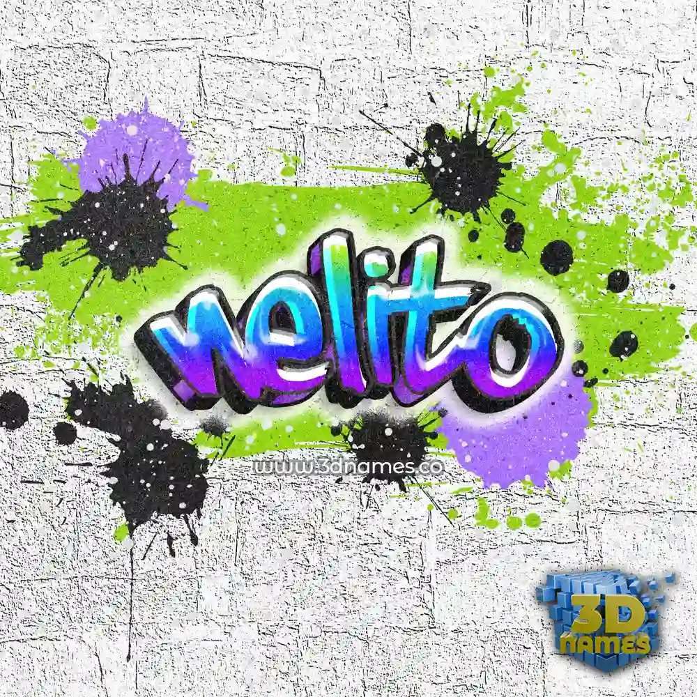 nelito in Graffiti Grunge style - 3D name wallpaper