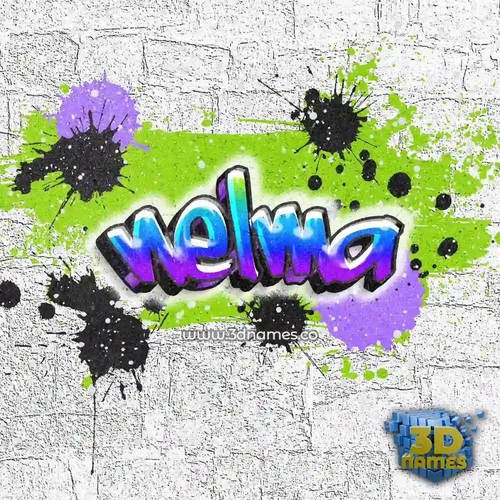 nelma in Graffiti Grunge style - 3D name wallpaper
