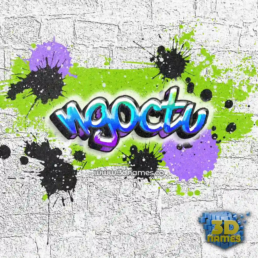 ngoctu in Graffiti Grunge style - 3D name wallpaper