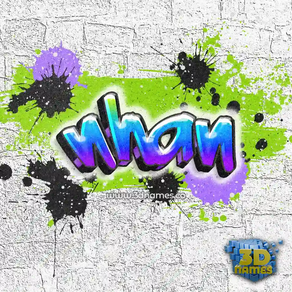 nhan in Graffiti Grunge style - 3D name wallpaper