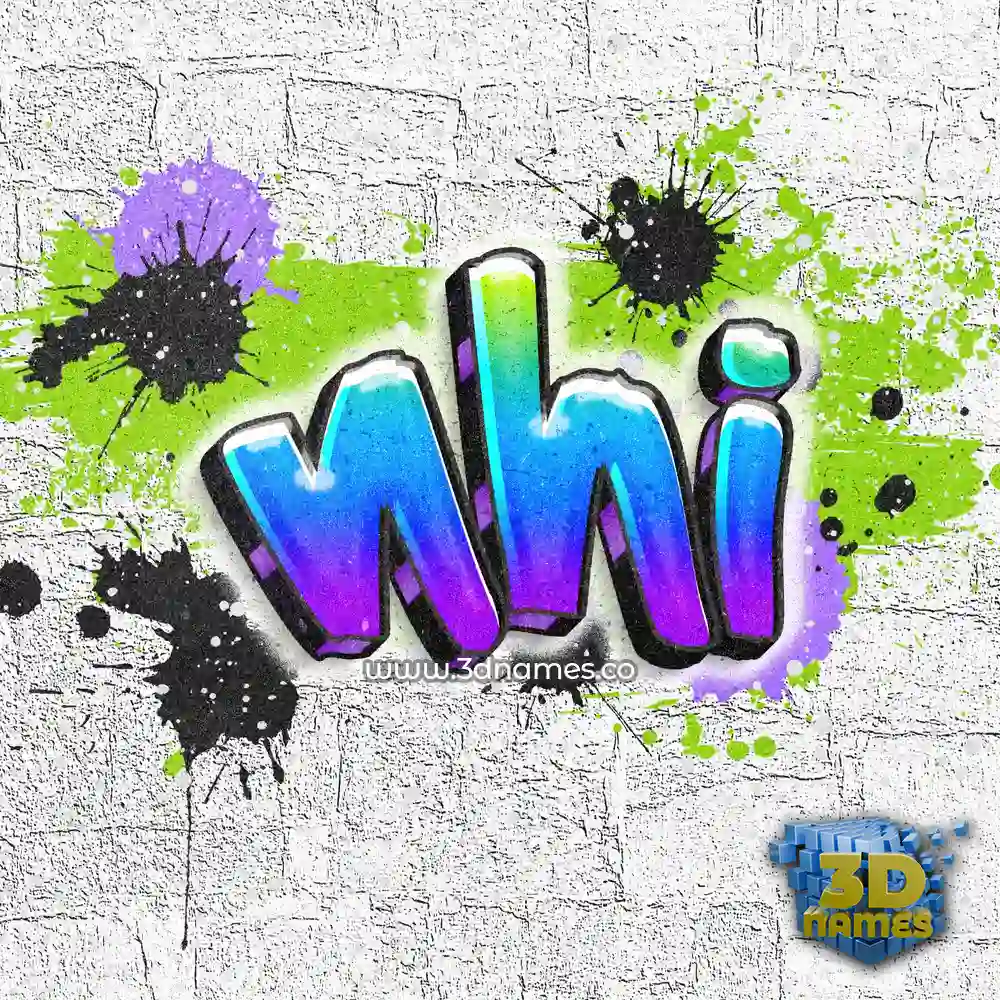 nhi in Graffiti Grunge style - 3D name wallpaper
