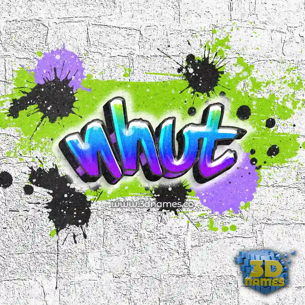nhut in Graffiti Grunge style - 3D name wallpaper