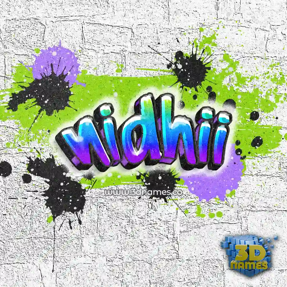 nidhii in Graffiti Grunge style - 3D name wallpaper