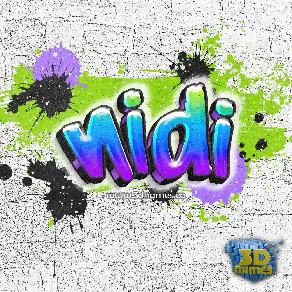 nidi in Graffiti Grunge style - 3D name wallpaper