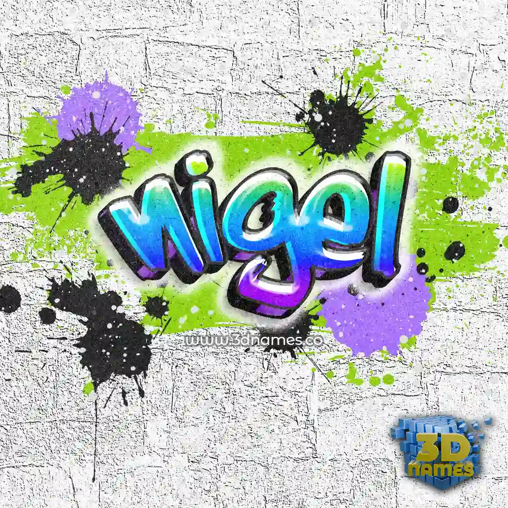 nigel in Graffiti Grunge style - 3D name wallpaper