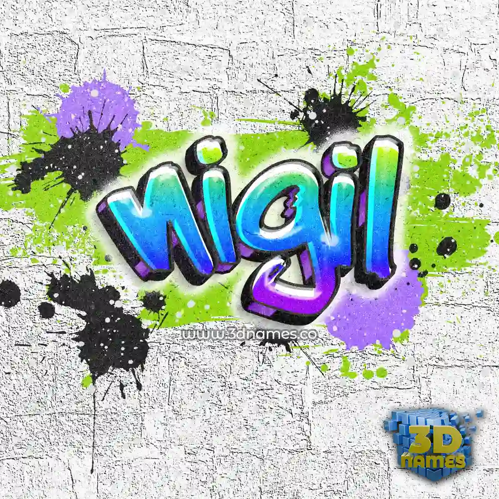 nigil in Graffiti Grunge style - 3D name wallpaper